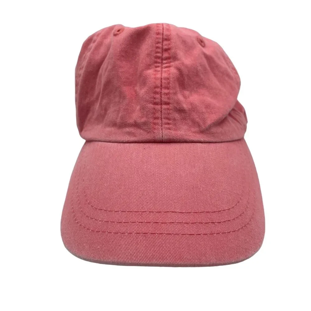 Adams Fashion Hat Cap Pink Leather Cotton Canvas Adjustable Womens